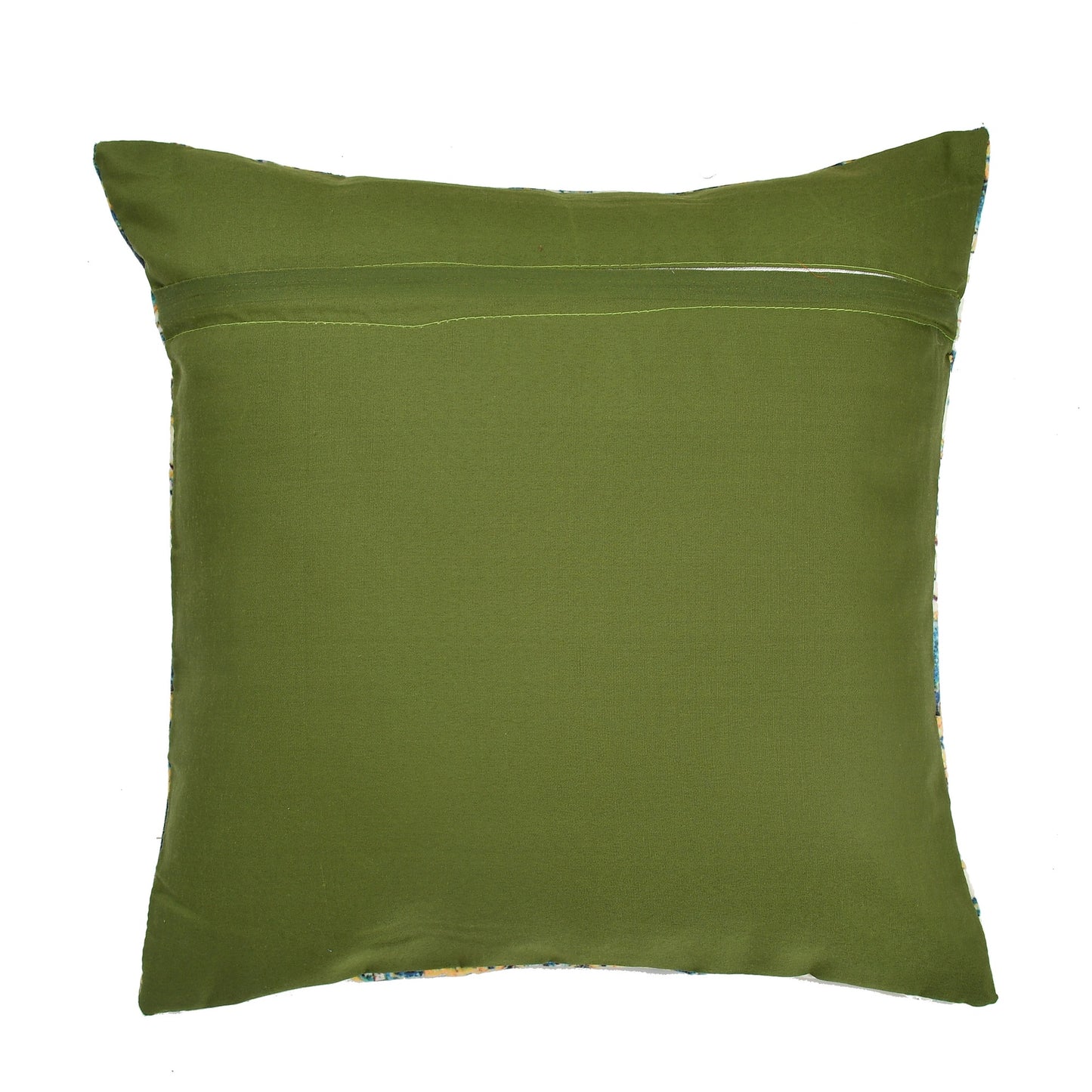 Bigger Fish Set of 5 Printed Velvet Cushion Covers - Green (16x16 Inches)