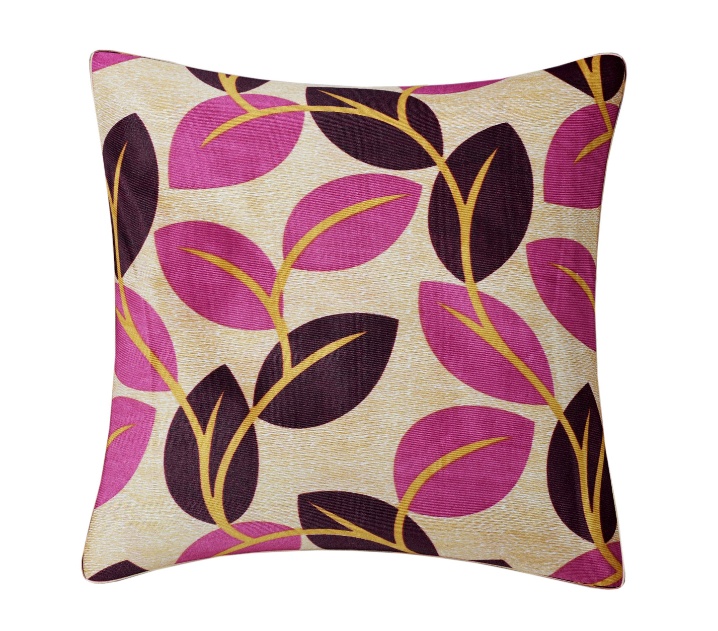 Bigger Fish Set of 5 Digital Print Polycotton Cushion Covers - Wine (16x16 Inches)