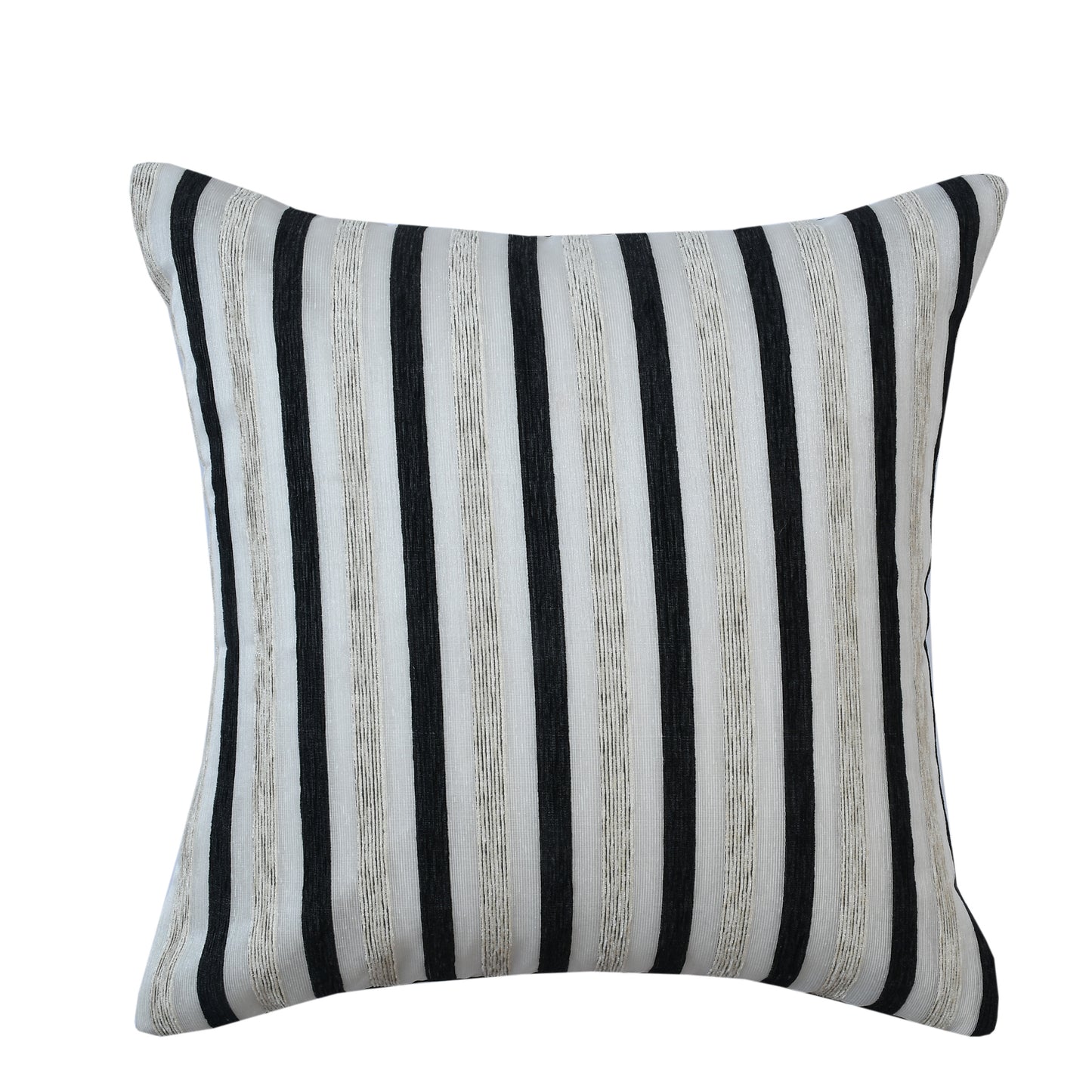 Bigger Fish Set of 5 Tissue Chenille Striped Cushion Covers - Multicolor (16x16 Inches)