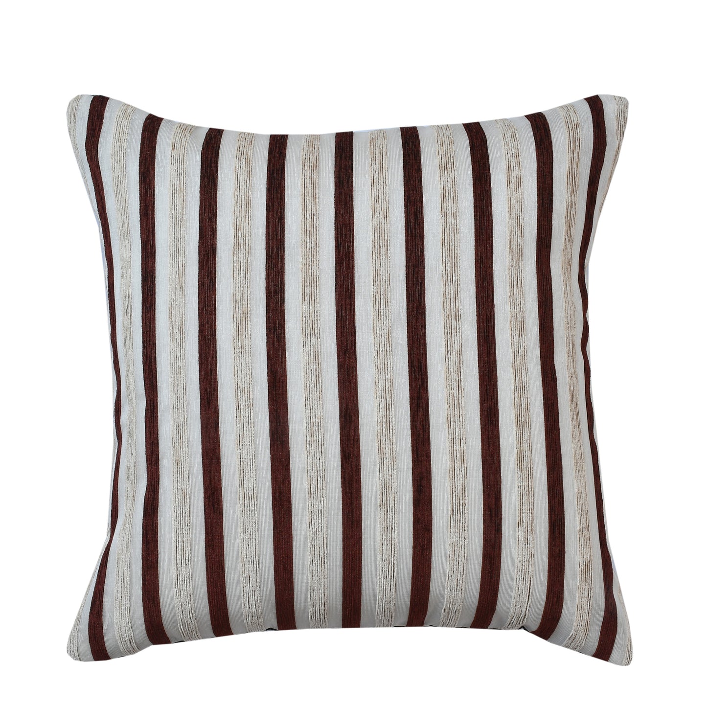Bigger Fish Set of 5 Tissue Chenille Striped Cushion Covers - Multicolor (16x16 Inches)