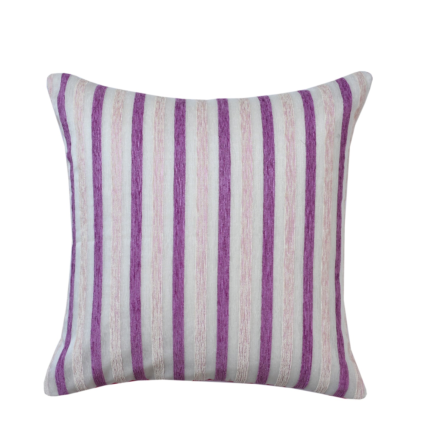 Bigger Fish Set of 5 Tissue Chenille Striped Cushion Covers - Multicolor (16x16 Inches)