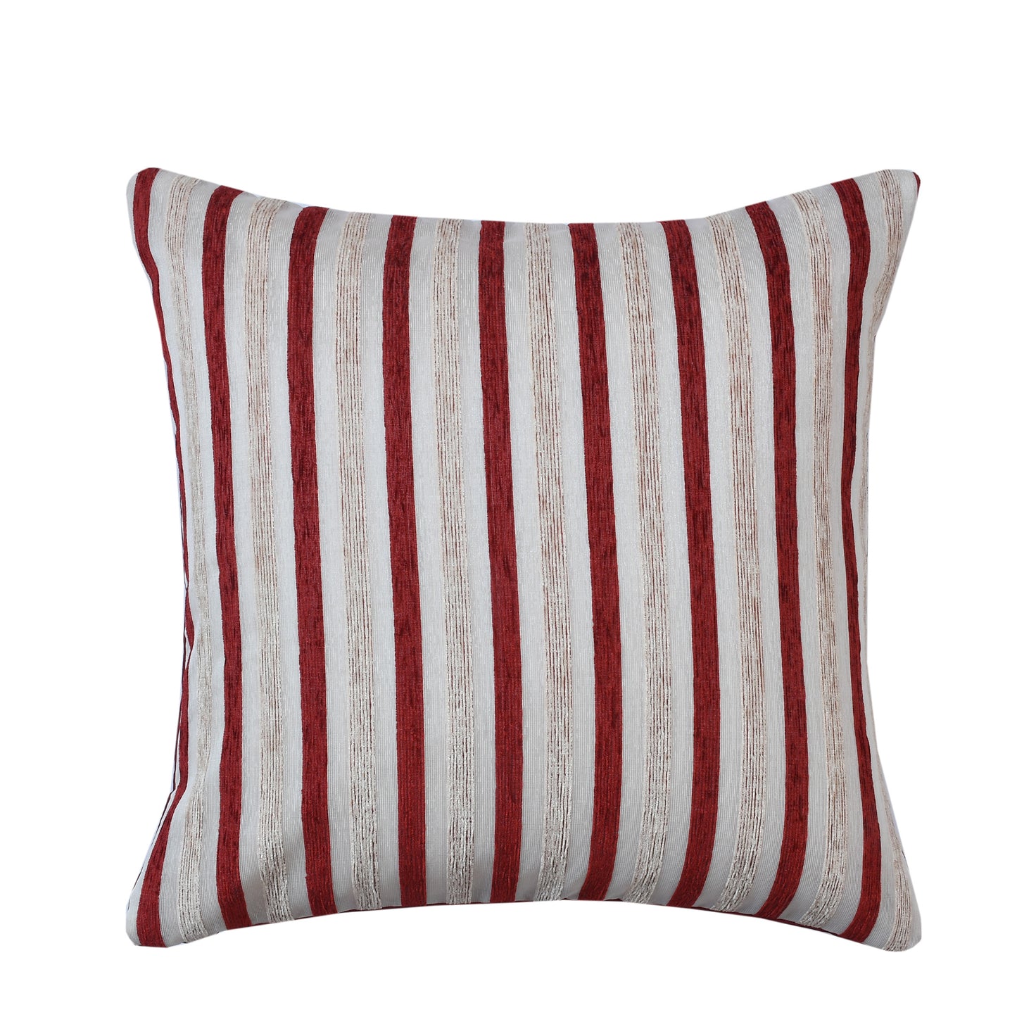 Bigger Fish Set of 5 Tissue Chenille Striped Cushion Covers - Multicolor (16x16 Inches)