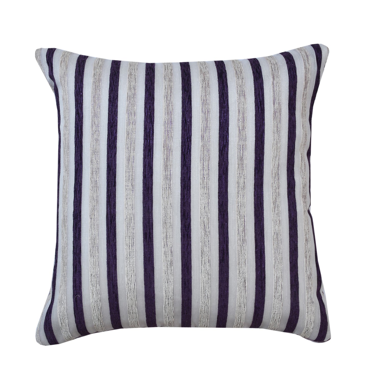 Bigger Fish Set of 5 Tissue Chenille Striped Cushion Covers - Multicolor (16x16 Inches)