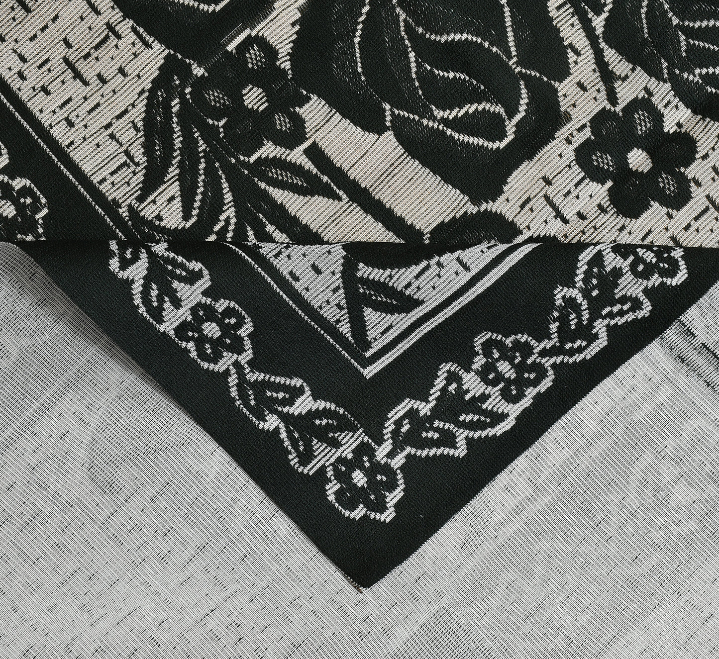 Bigger Fish Polycotton Printed 6-8 Seater Decorative 60x90 Inch Dining Table Cover (Black)