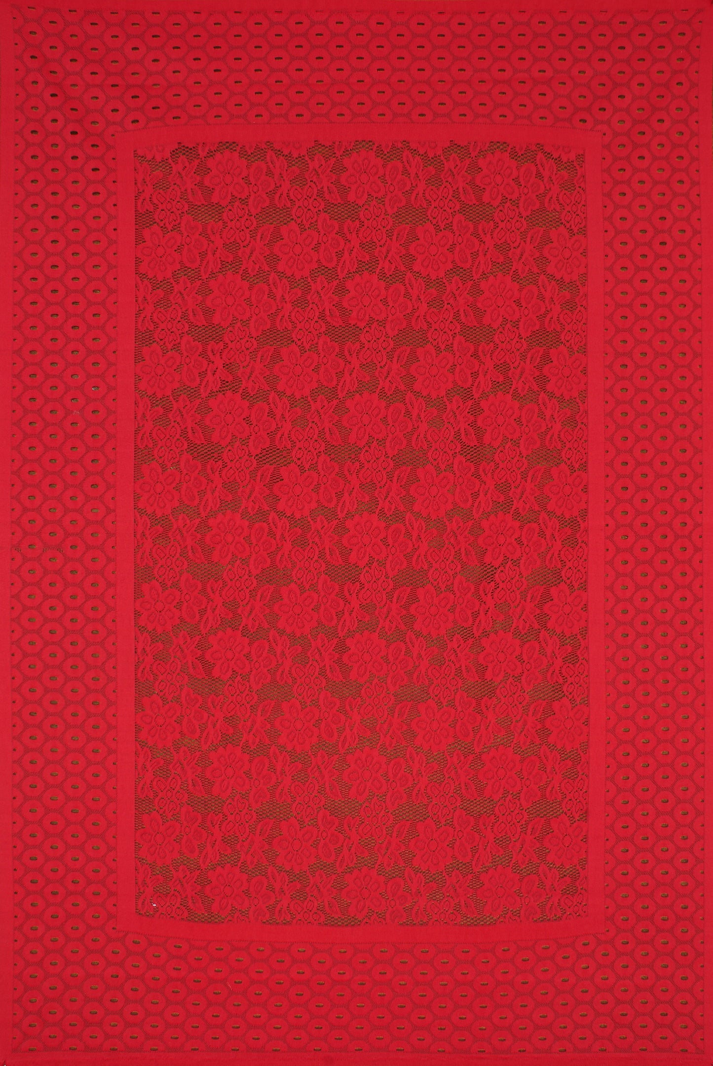 Bigger Fish Polycotton Printed 6-8 Seater Decorative 60x90 Inch Dining Table Cover (Maroon)