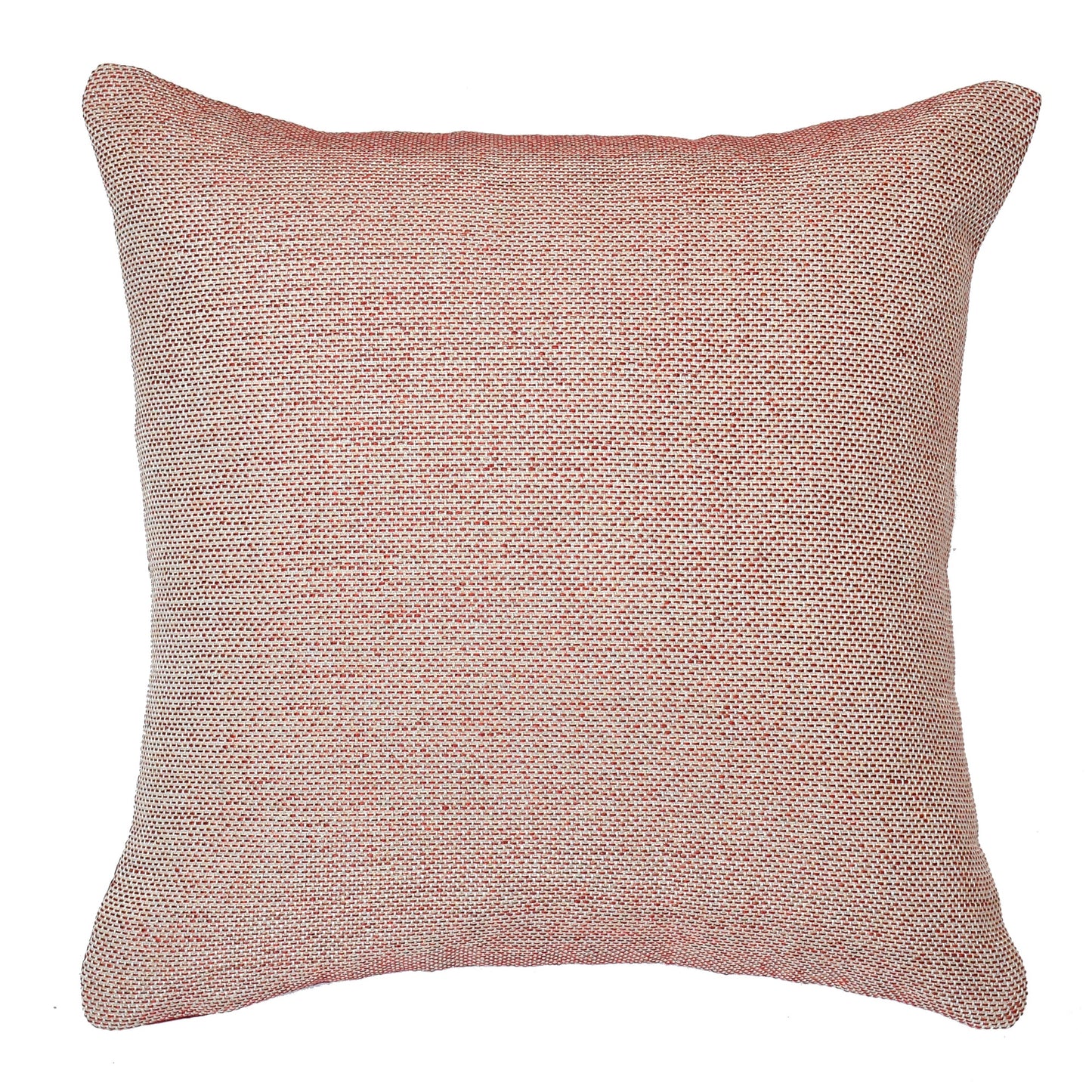 Bigger Fish Set of 5 Plain Jute 16x16 Inch Maroon & Cream Cushion Covers