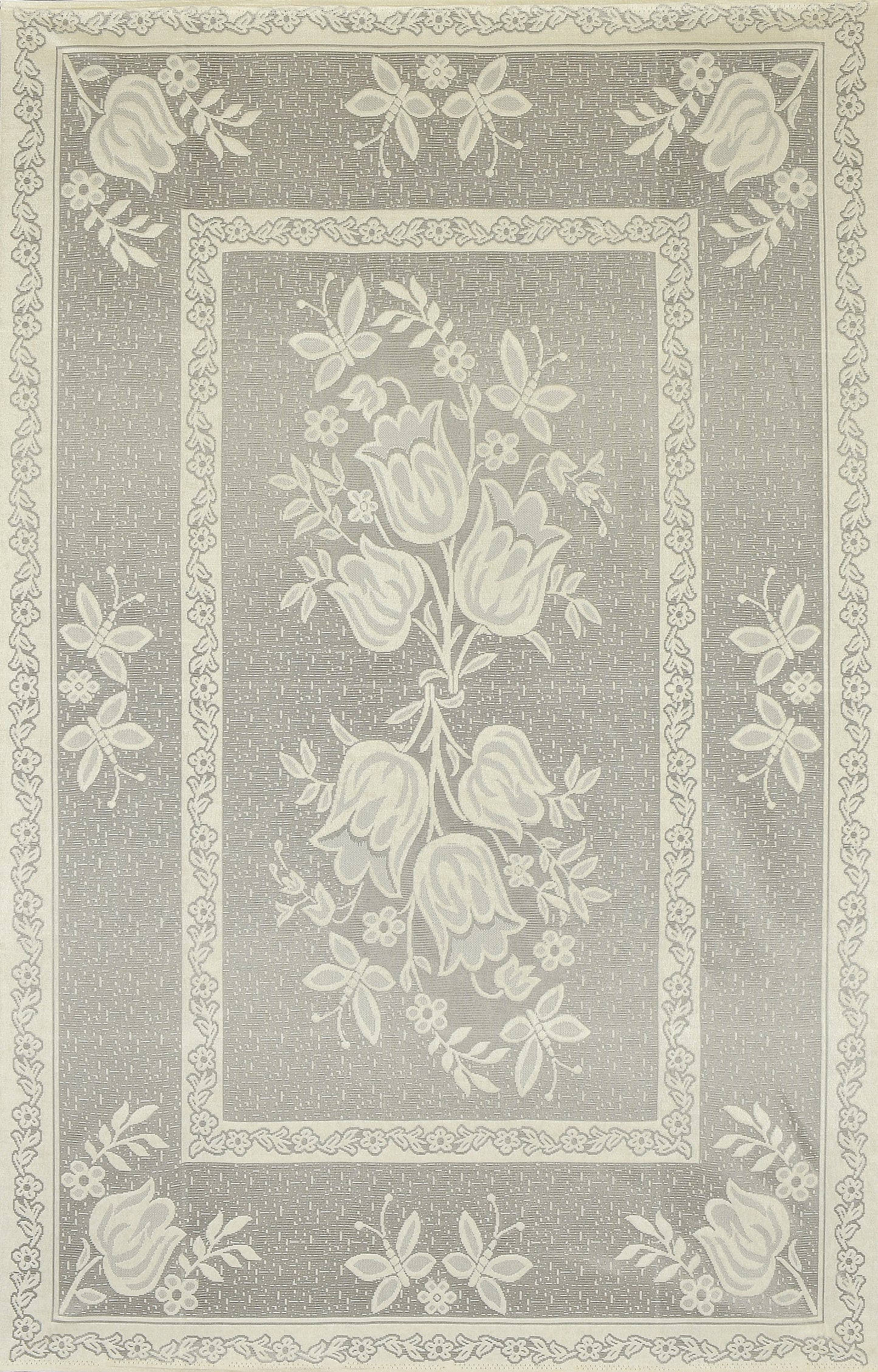 Bigger Fish Poly cotton 40x60 Inch Cream 4 Seater Lily Plain Center Table Cover - Premium Quality & Style