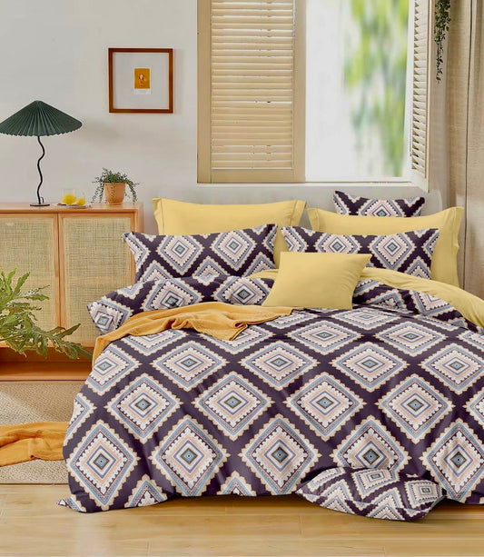 Bigger Fish  240 TC Polycotton Double  Bedsheet 90x100 Inch with 2 Pillow Cover