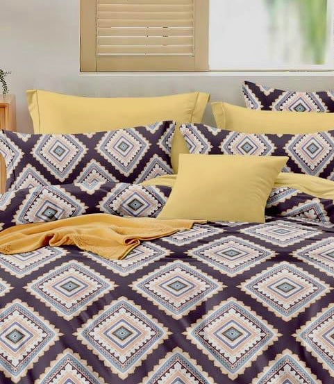 Bigger Fish  240 TC Polycotton Double  Bedsheet 90x100 Inch with 2 Pillow Cover
