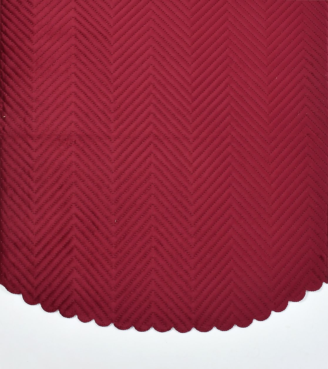 Bigger Fish Velvet Quilted 5 Seater Sofa Cover - 10 Pieces (Maroon)