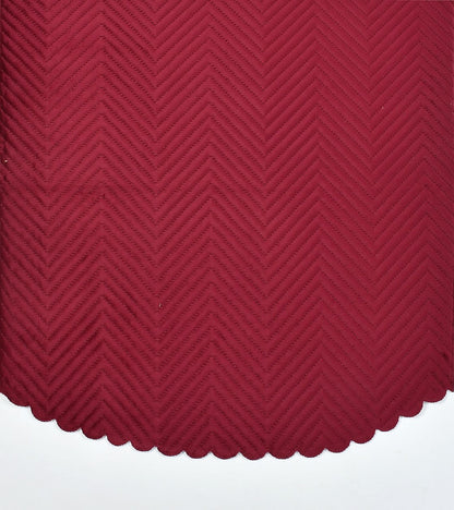 Bigger Fish Velvet Quilted 5 Seater Sofa Cover - 10 Pieces (Maroon)