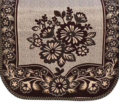 Bigger Fish Poly Cotton Fabric 5 Seater Sofa Cover - 10 Pieces (Coffee)