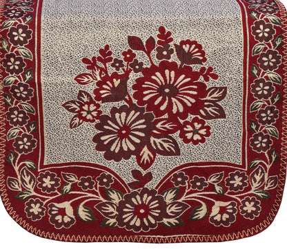 Bigger Fish Poly Cotton Fabric 5 Seater Sofa Cover - 10 Pieces (Maroon)