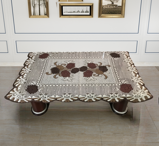 Bigger Fish Poly cotton 40x60 Inch Coffee 4 Seater Center Table Cover - Premium Quality & Style