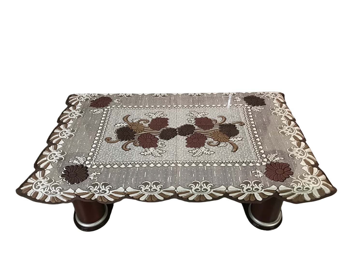 Bigger Fish Poly cotton 40x60 Inch Coffee 4 Seater Center Table Cover - Premium Quality & Style