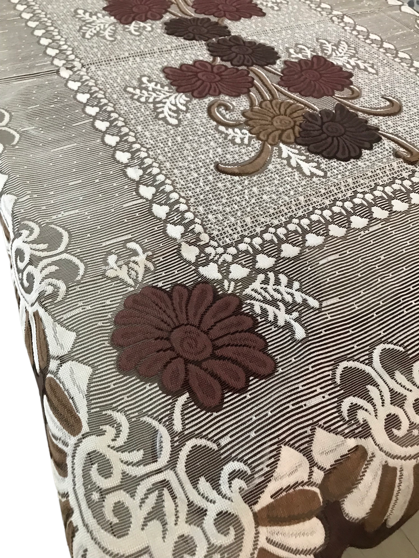 Bigger Fish Poly cotton 40x60 Inch Coffee 4 Seater Center Table Cover - Premium Quality & Style