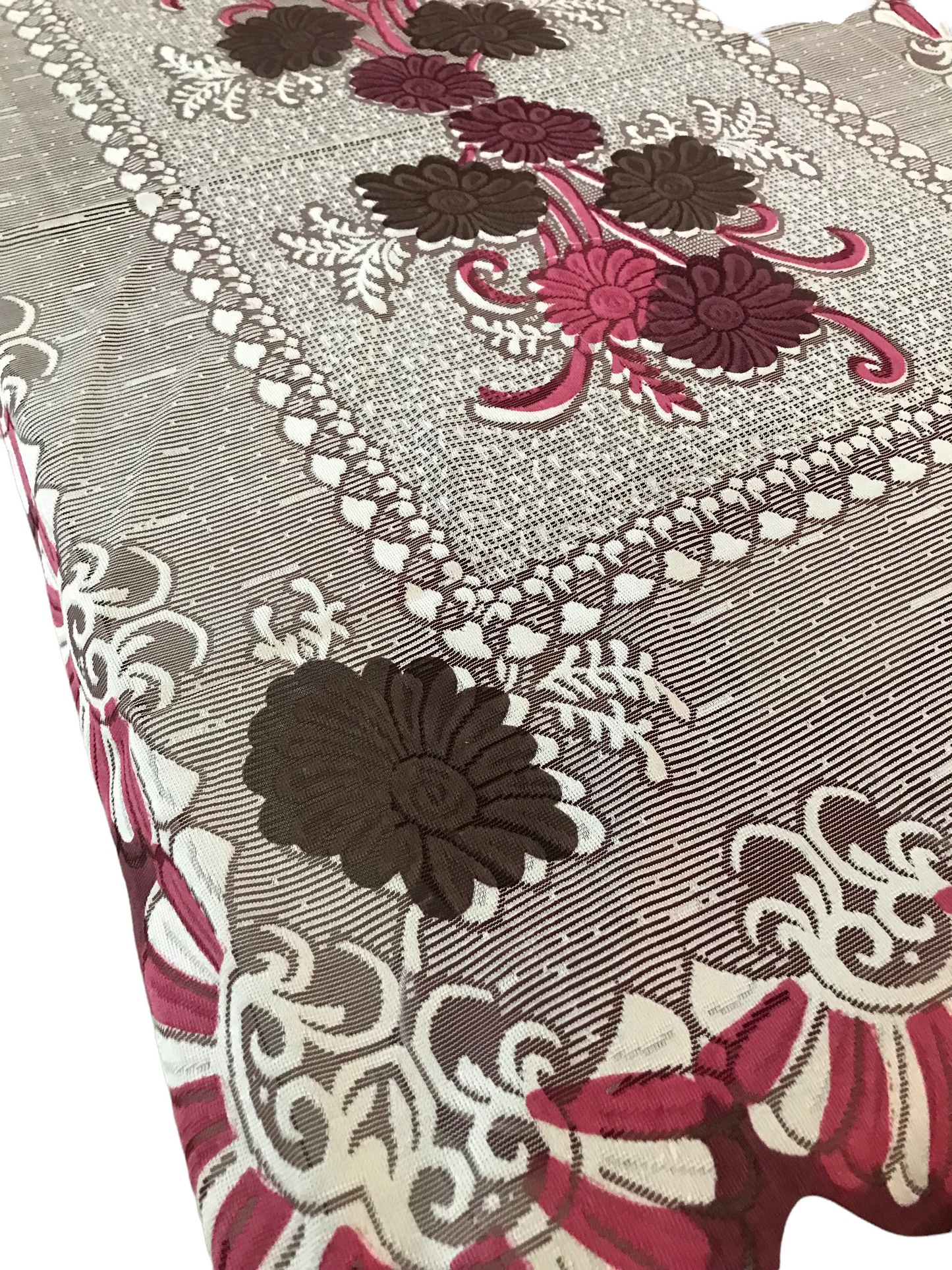 Bigger Fish Poly cotton 40x60 Inch Maroon 4 Seater Center Table Cover - Premium Quality & Style