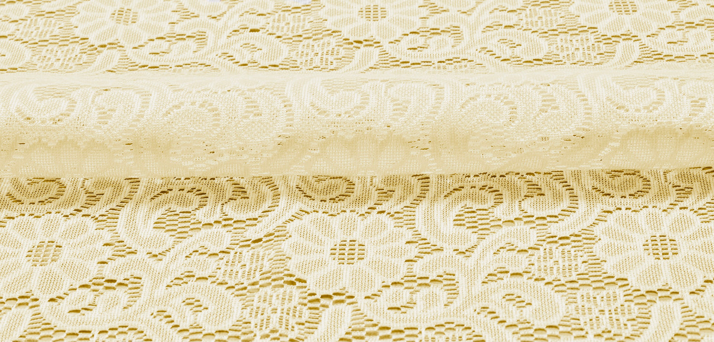 Bigger Fish Silk Fabric 40x60 Inch Cream 4 Seater Silky Center Table Cover - Premium Quality & Style