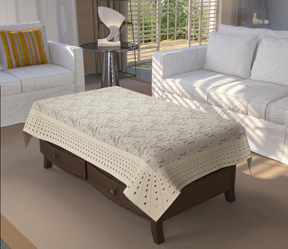 Bigger Fish Silk Fabric 40x60 Inch Peach 4 Seater Silky Center Table Cover - Premium Quality & Style
