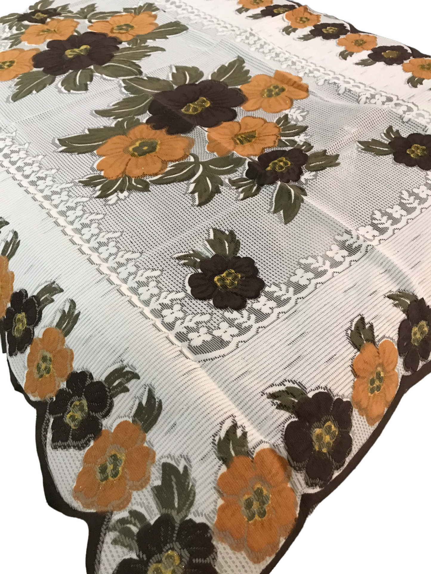 Bigger Fish Poly cotton 40x60 Inch Brown 4 Seater Center Table Cover - Premium Quality & Style