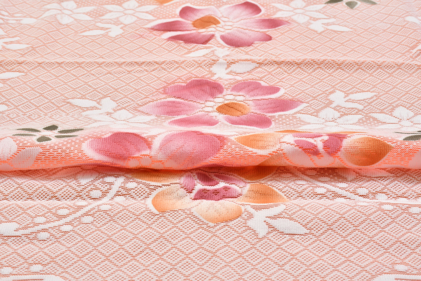 Bigger Fish Poly cotton 40x60 Inch Peach 4 Seater Semi Star Center Table Cover - Premium Quality & Style