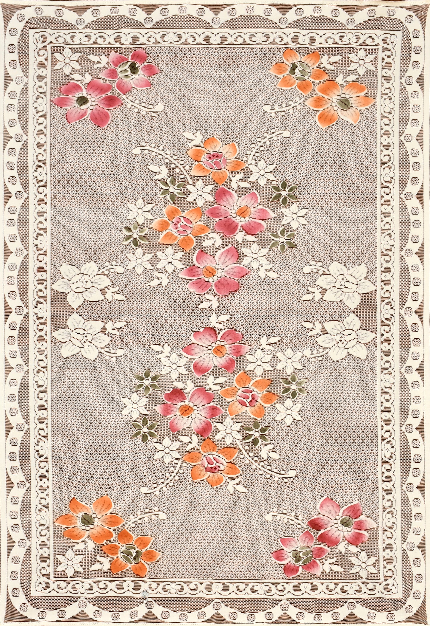Bigger Fish Poly cotton 40x60 Inch Rust 4 Seater Semi Star Center Table Cover - Premium Quality & Style