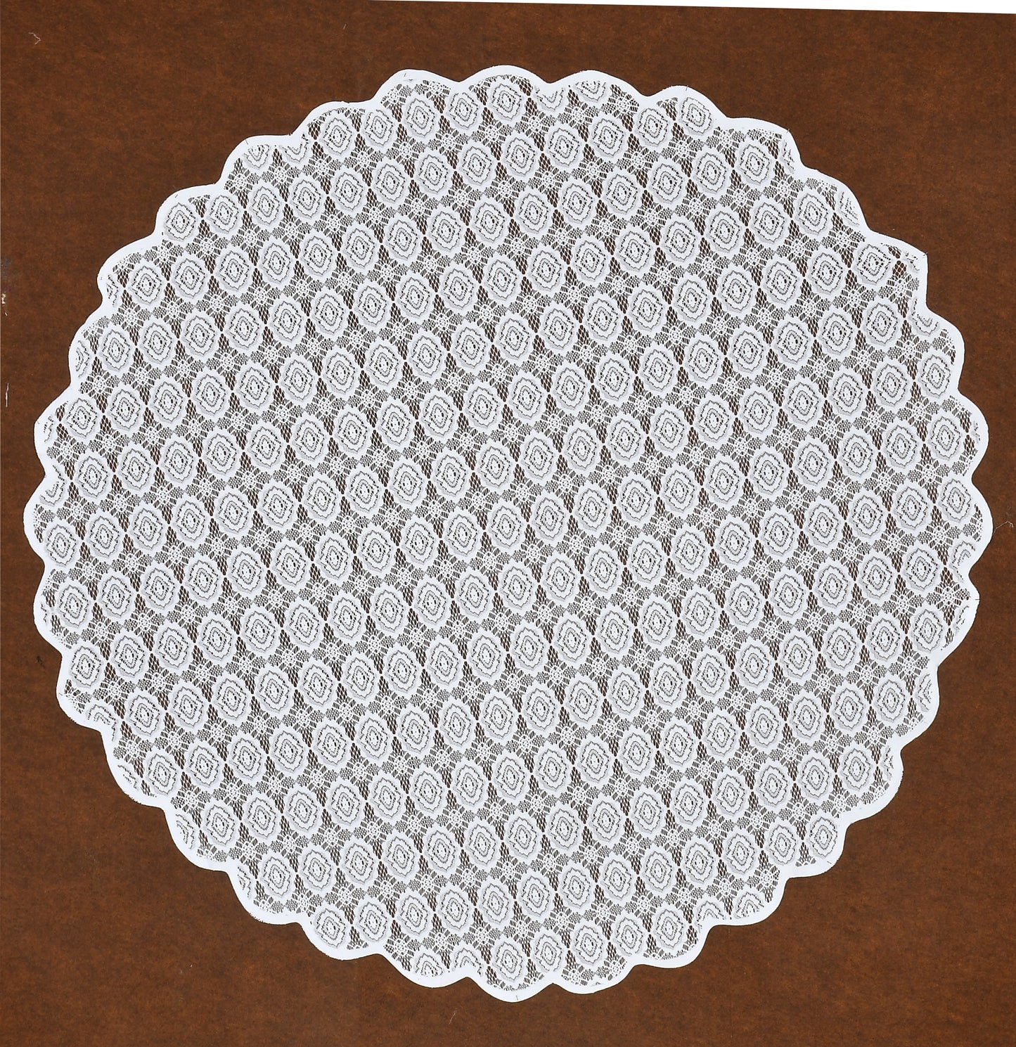 Bigger Fish 60 Inch Round Poly Cotton  Dining Table Cover   4-6 Seater ( White )
