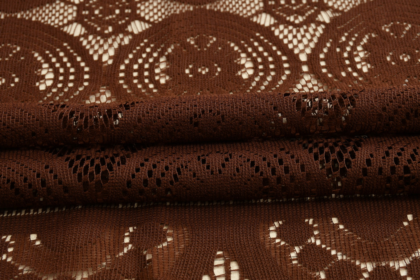 Bigger Fish Poly Cotton , Decorative Hand Made Floral Pattern Dining Table Cover for 6-8 Seater (60 X 90 Inches) (Brown)