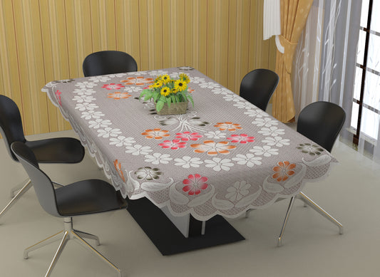 Bigger Fish Poly Cotton 6-8 Seater Oval Dining Table Cover (60x90 Inch) - Rust