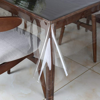 Bigger Fish Clear Transparent 8-10 Seater PVC Dining Table Cover (60x108 INCH)