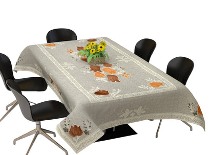 Bigger Fish Poly Cotton Floral 6-8 Seater 60x90 Inch Coffee Print Dining Table Cover