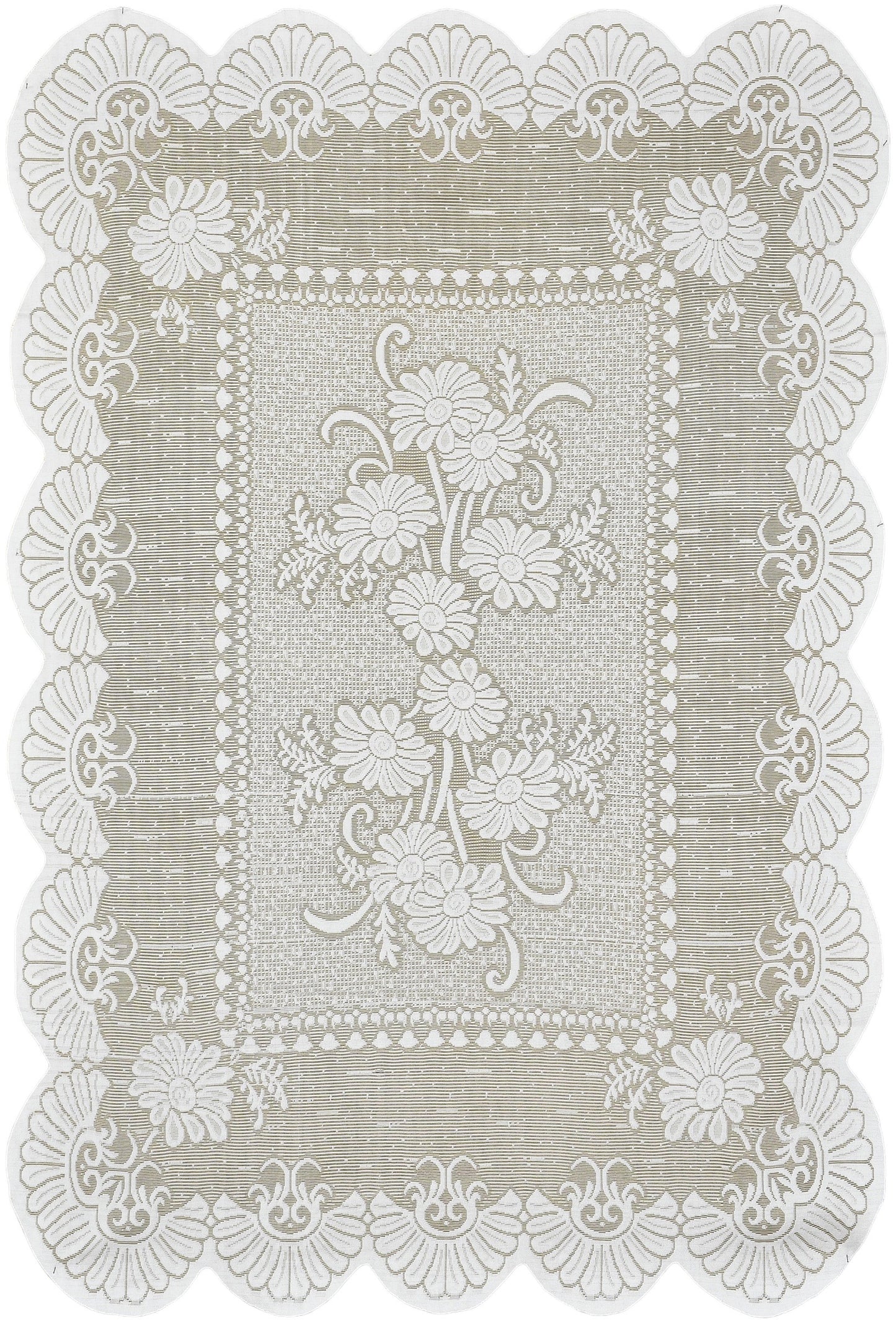 Bigger Fish Poly cotton 40x60 Inch Cream 4 Seater Plain Center Table Cover - Premium Quality & Style