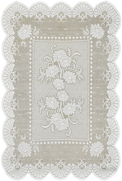 Bigger Fish Poly cotton 40x60 Inch Cream 4 Seater Plain Center Table Cover - Premium Quality & Style
