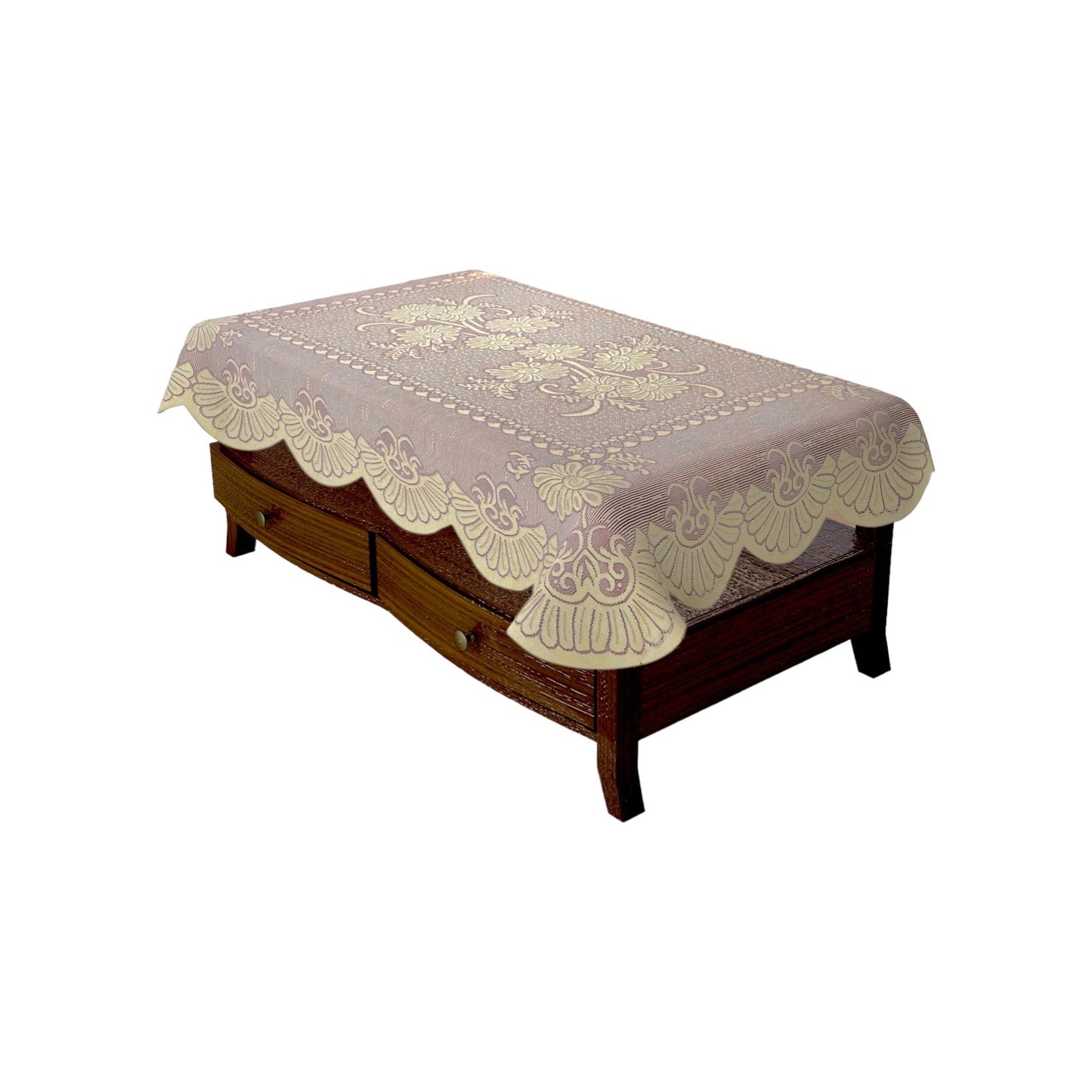 Bigger Fish Poly cotton 40x60 Inch Maroon 4 Seater Plain Center Table Cover - Premium Quality & Style
