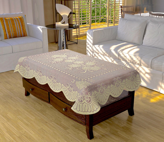 Bigger Fish Poly cotton 40x60 Inch Maroon 4 Seater Plain Center Table Cover - Premium Quality & Style