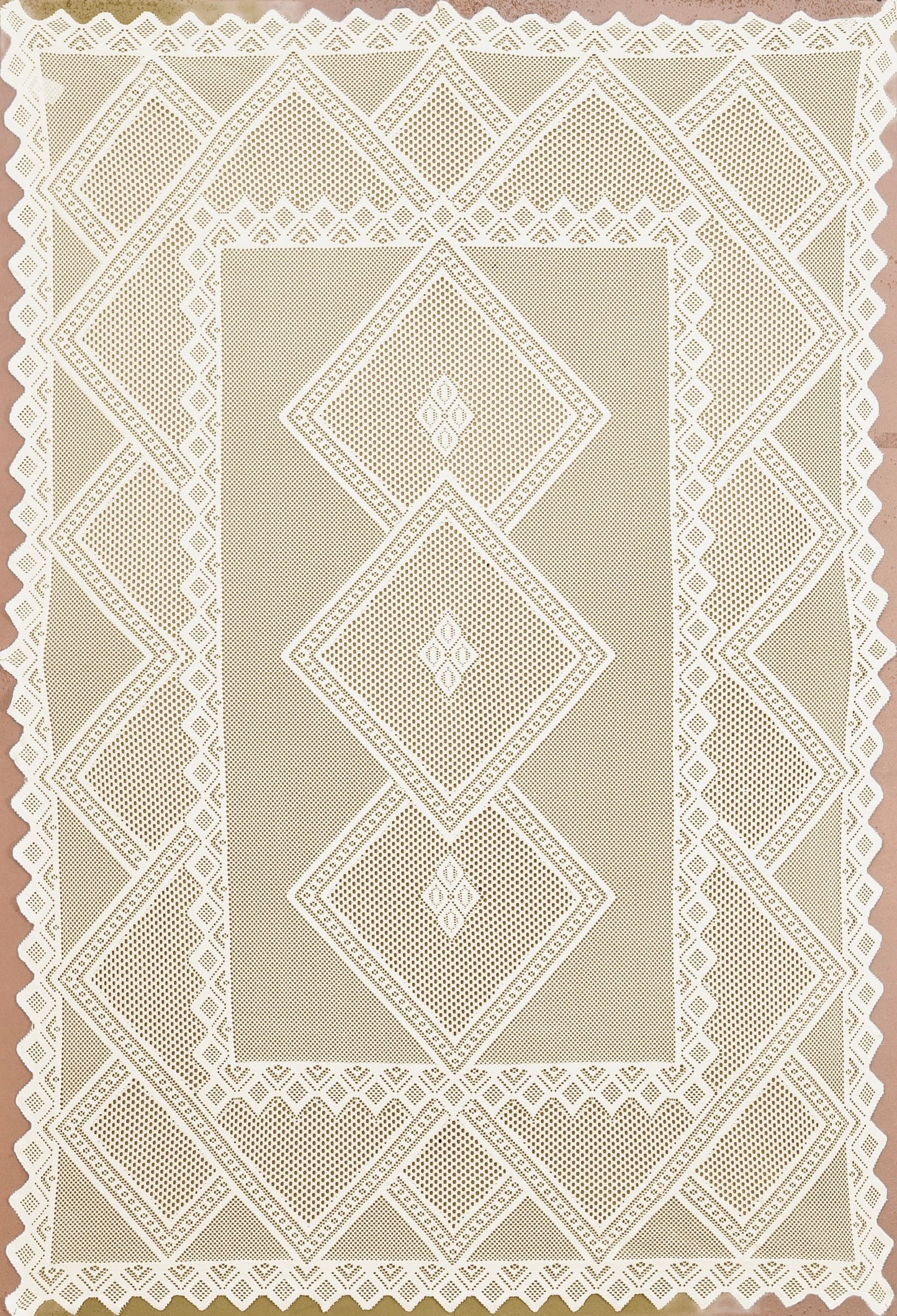 Bigger Fish Poly cotton 40x60 Inch Cream 4 Seater Center Table Cover - Premium Quality & Style