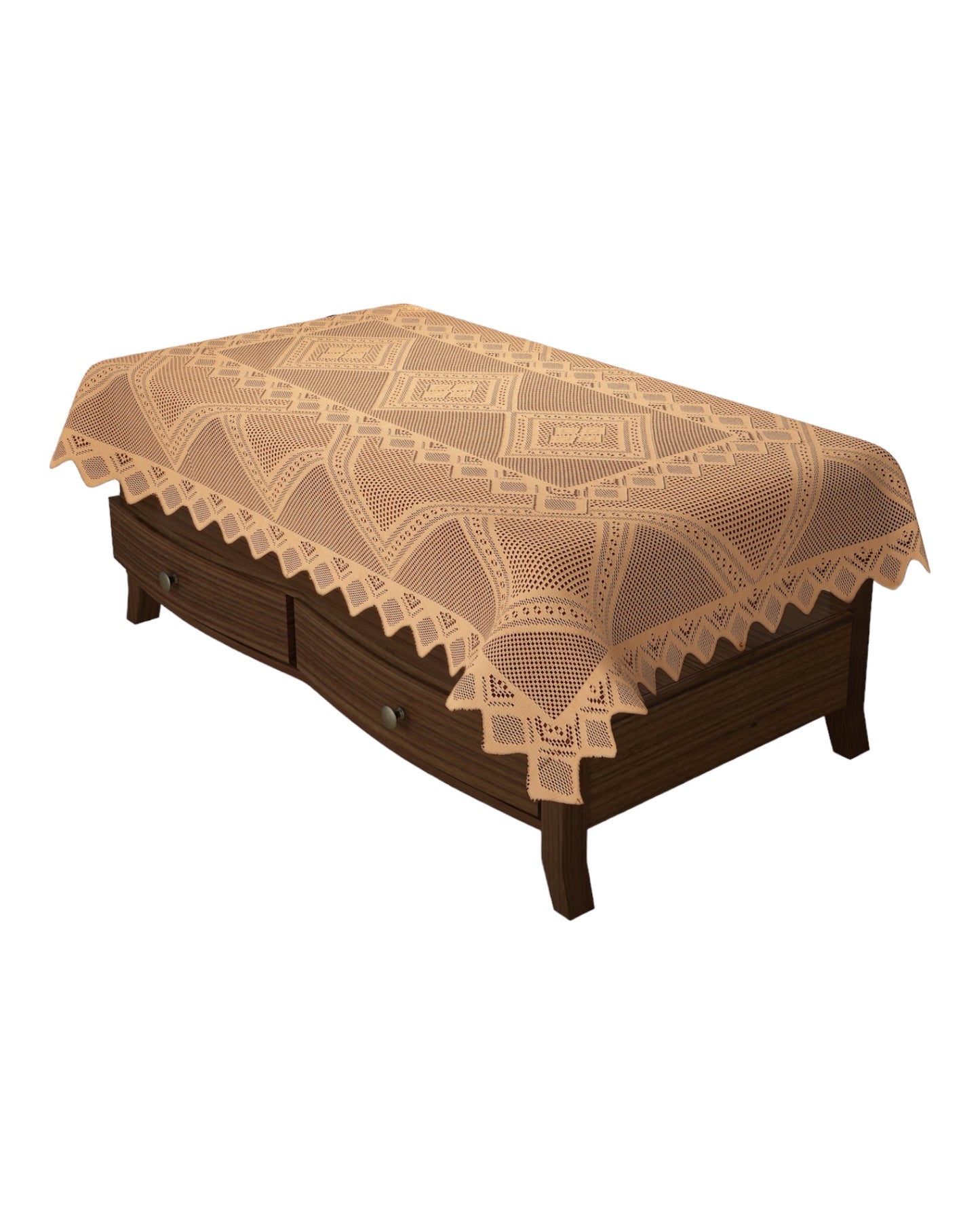 Bigger Fish Poly cotton 40x60 Inch Gold 4 Seater Center Table Cover - Premium Quality & Style