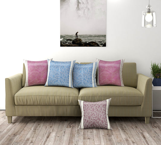 Bigger Fish Set of 5  Polycotton Cushion Covers - Multi (16x16 Inches)
