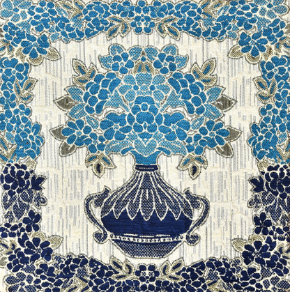 Bigger Fish Set of 5  Chenille Cushion Covers - Blue (16x16 Inches)