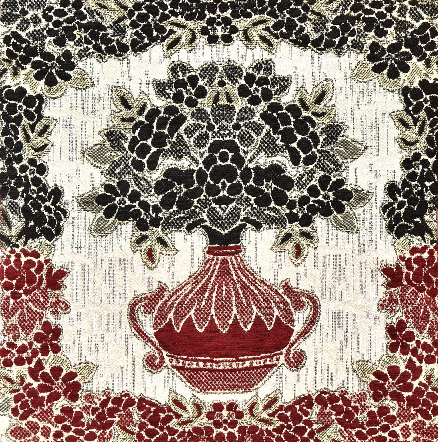Bigger Fish Set of 5  Chenille Cushion Covers - Maroon (16x16 Inches)