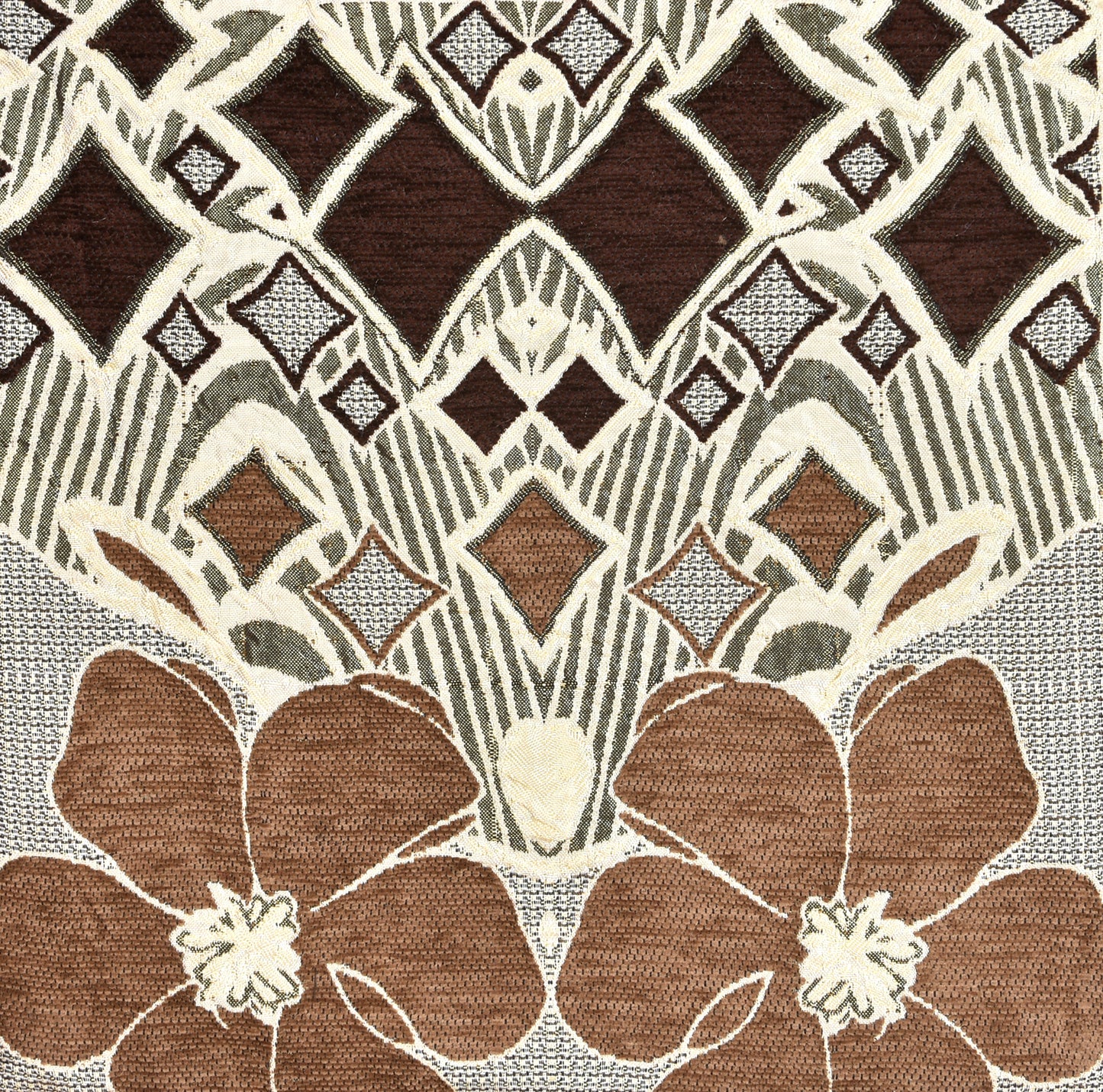 Bigger Fish Set of 5  Chenille Cushion Covers - Brown (16x16 Inches)