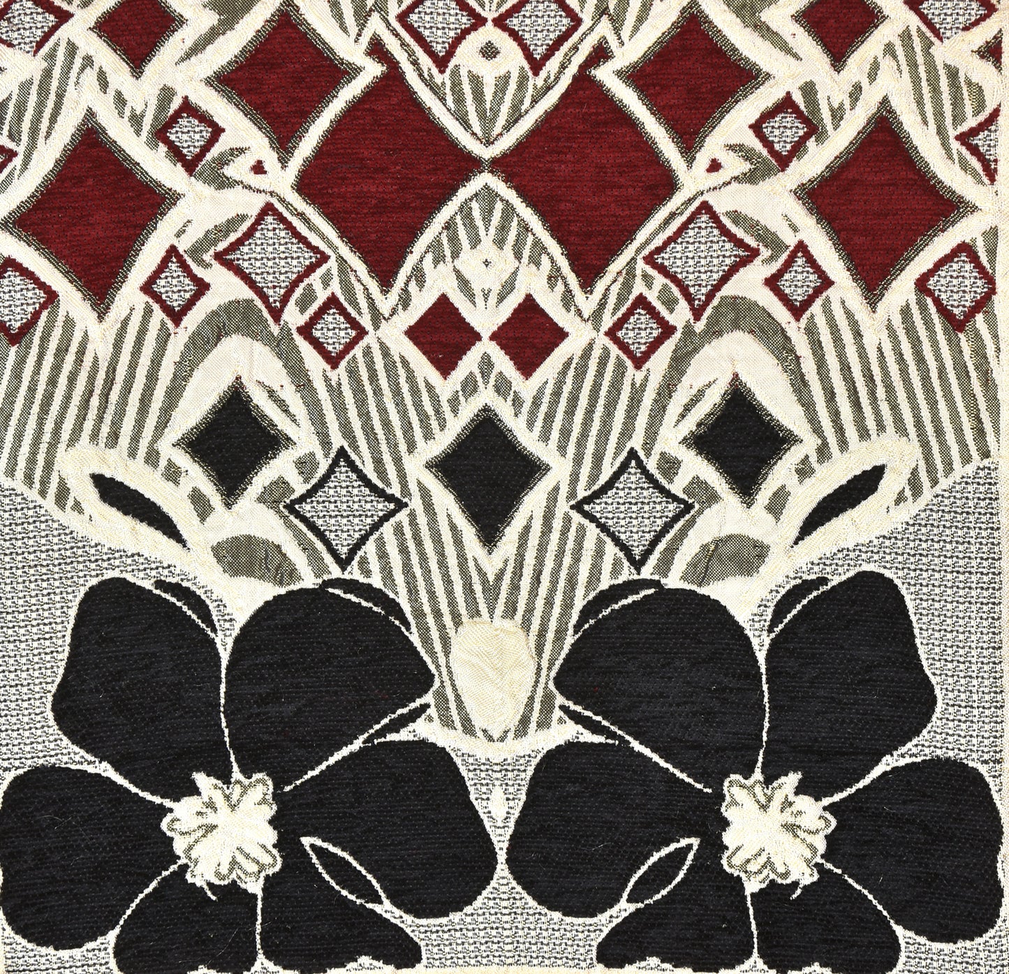 Bigger Fish Set of 5 Chenille Cushion Covers - Maroon (16x16 Inches)