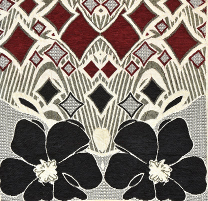 Bigger Fish Set of 5 Chenille Cushion Covers - Maroon (16x16 Inches)