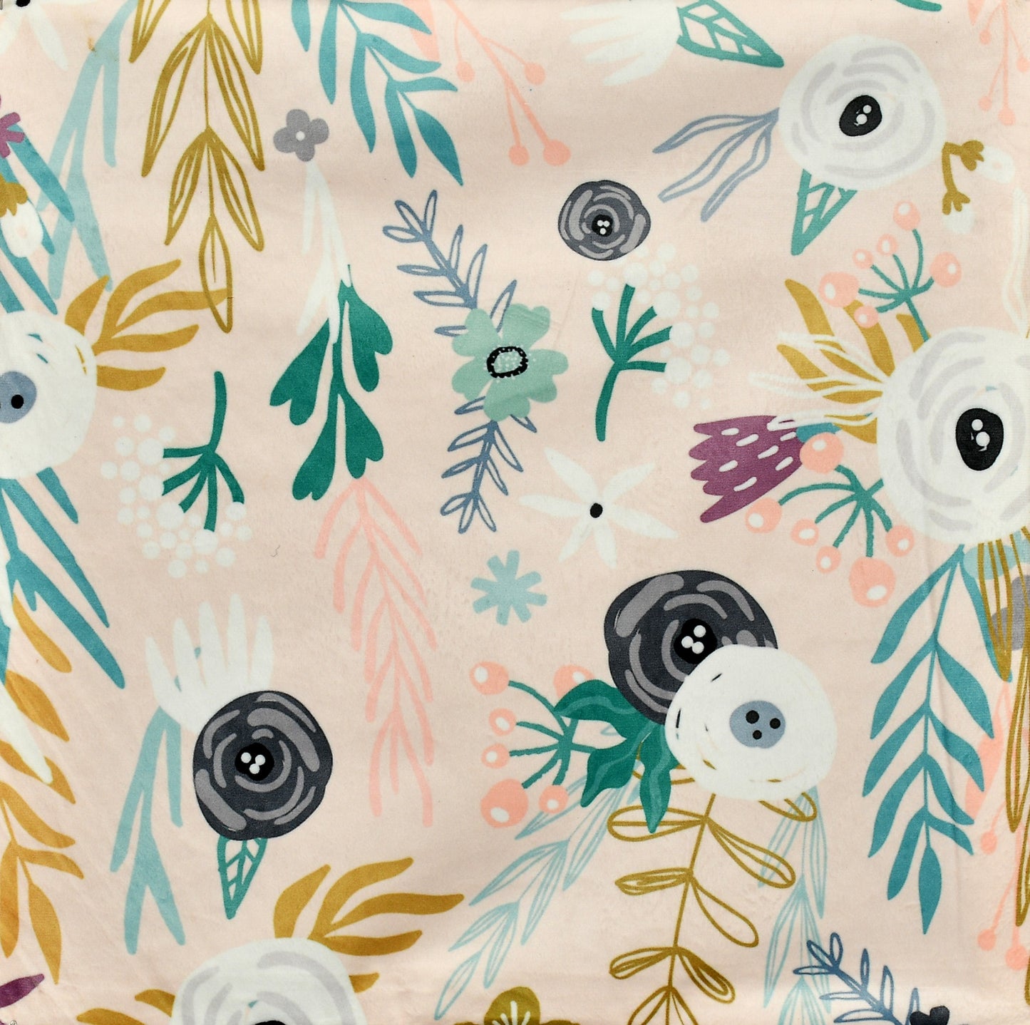 Bigger Fish Set of 5 Printed Velvet Cushion Covers - Peach (16x16 Inches)