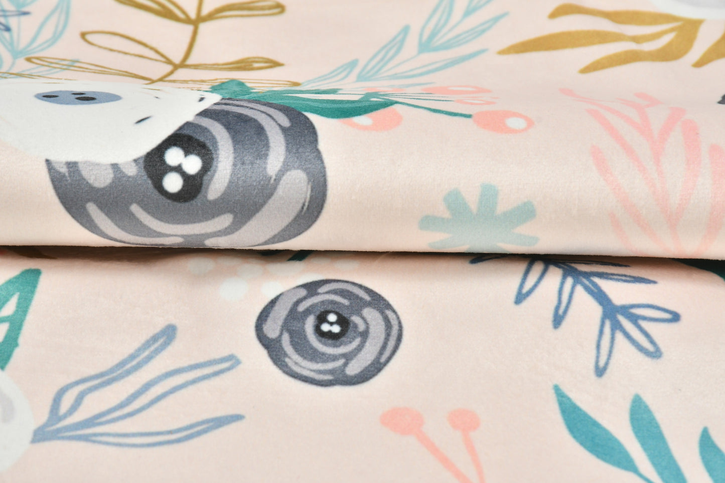 Bigger Fish Set of 5 Printed Velvet Cushion Covers - Peach (16x16 Inches)