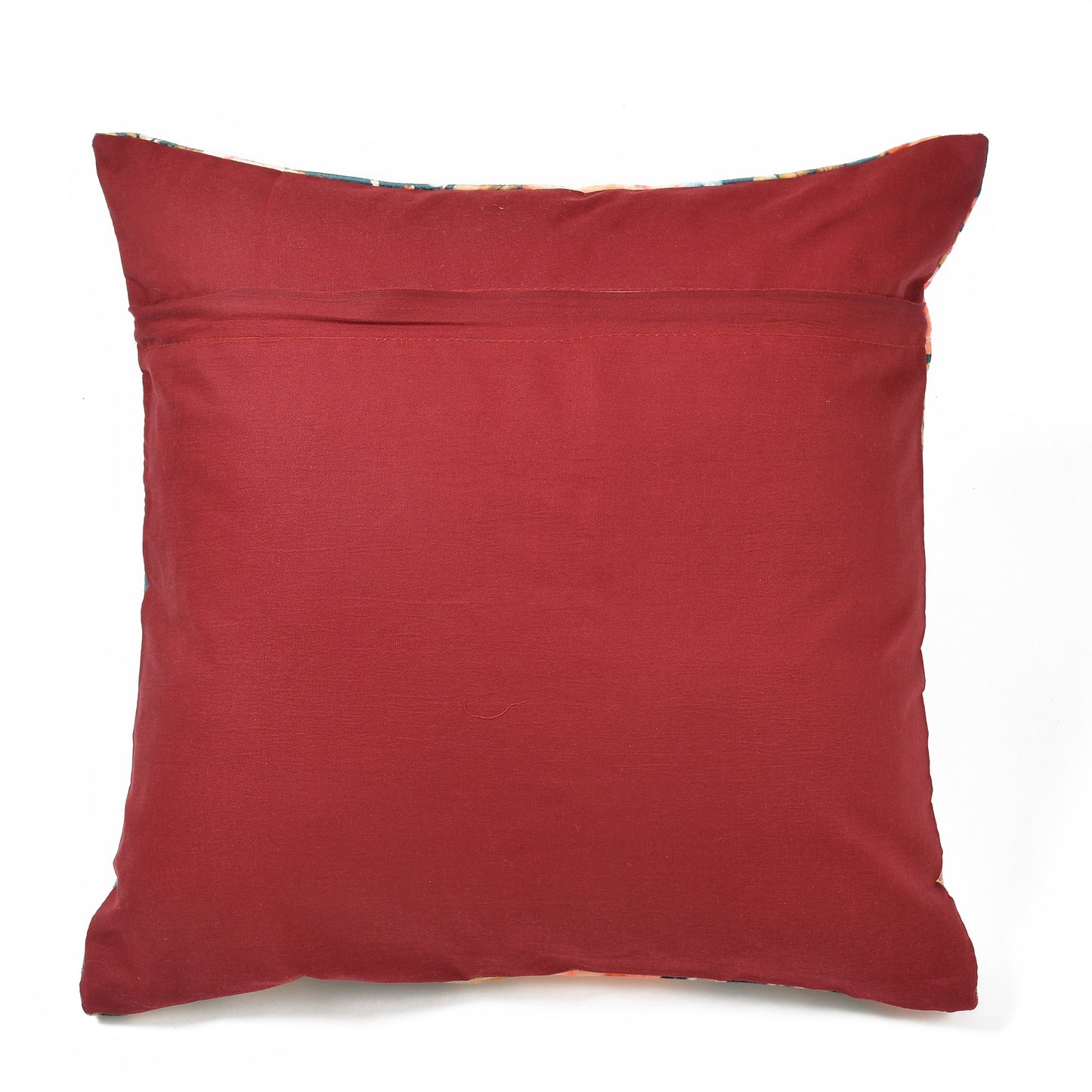 Bigger Fish Set of 5 Printed Velvet Cushion Covers - Peach (16x16 Inches)
