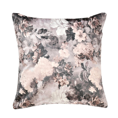 Bigger Fish Set of 5 Printed Velvet Cushion Covers - Grey:Black (16x16 Inches)