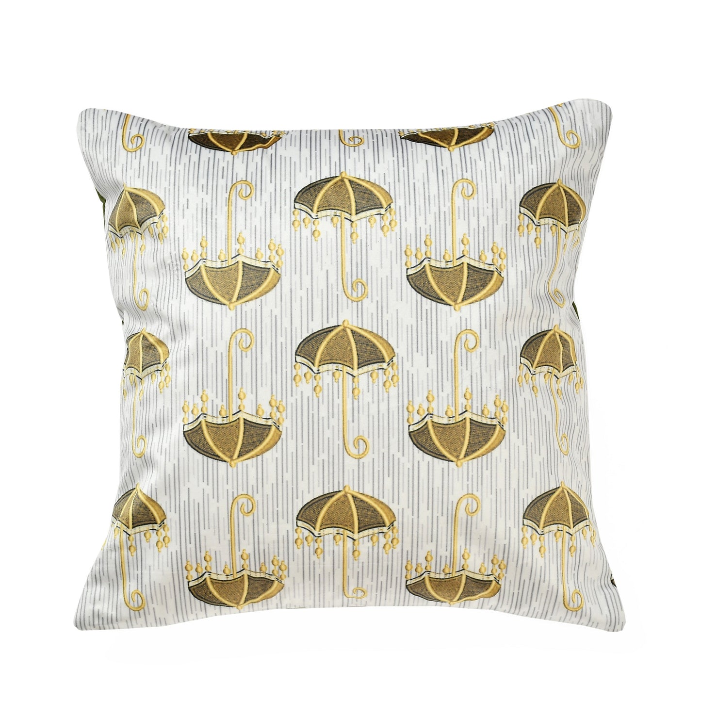 Bigger Fish Set of 5 Printed Velvet Cushion Covers - Green (16x16 Inches)