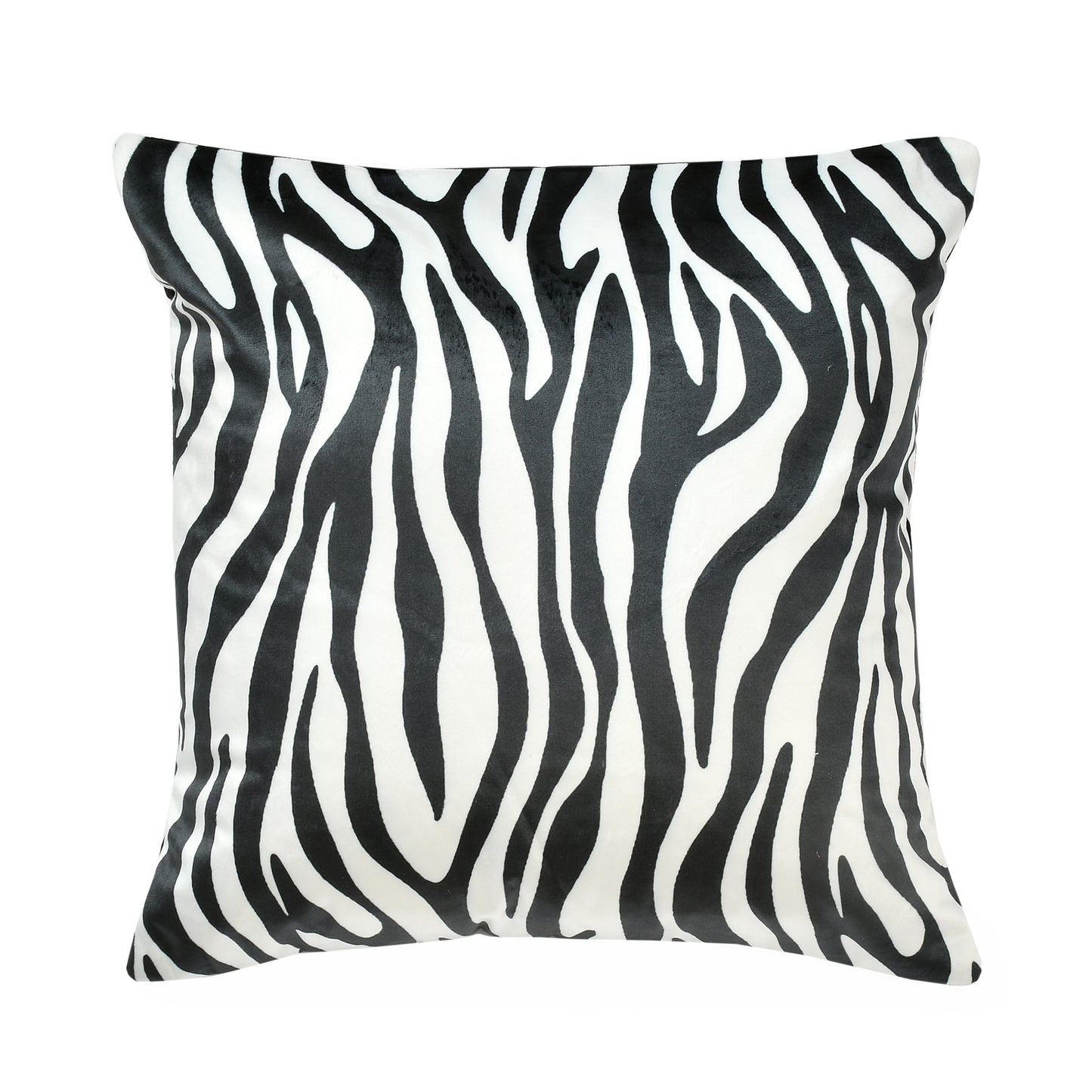 Bigger Fish Set of 5 Printed Velvet  Cushion Covers - Black (16x16 Inches)