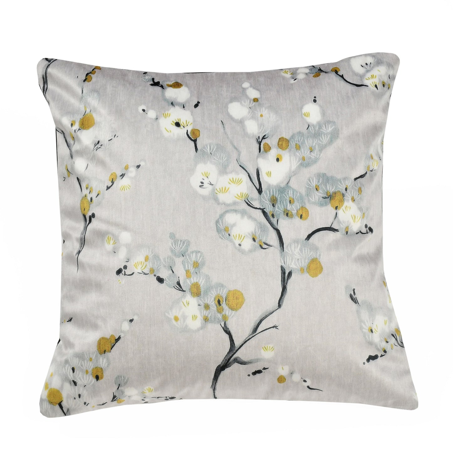 Bigger Fish Set of 5 Printed Velvet Cushion Covers - Grey (16x16 Inches)